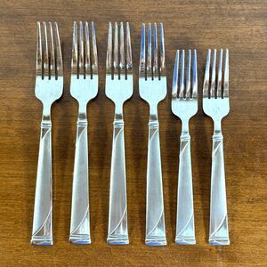 Pfaltzgraff Devon Frost Forks Flatware Stainless 4 Dinner 2 Salad 18/0